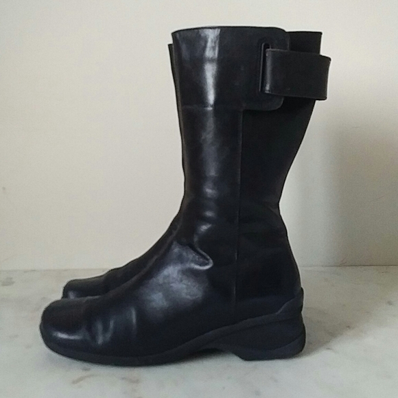 AQUATALIA - black waterproof Leather boots - Picture 1 of 8